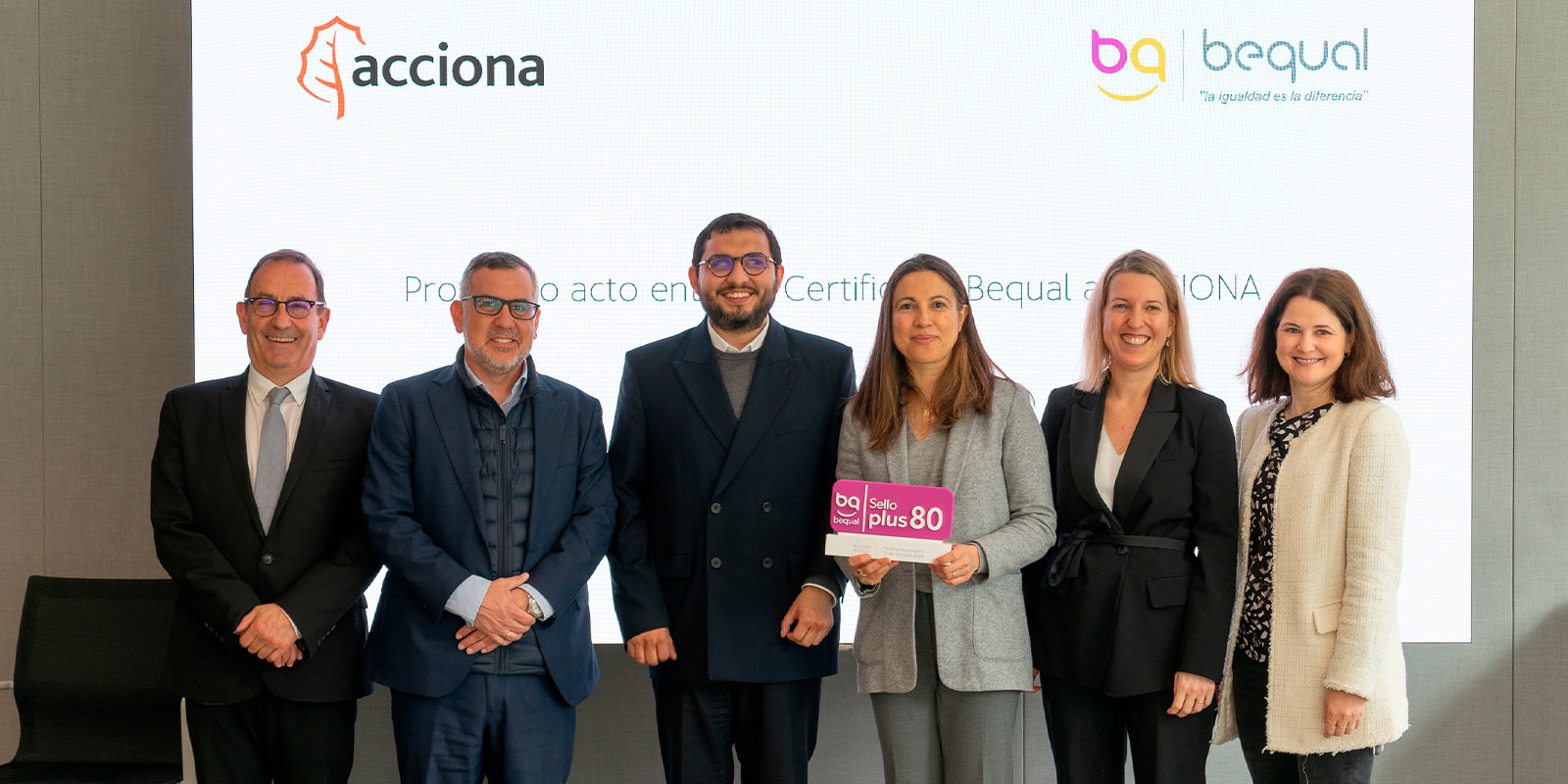 ACCIONA obtiene el sello ‘Bequal Plus 80’ que certifica su compromiso ...
