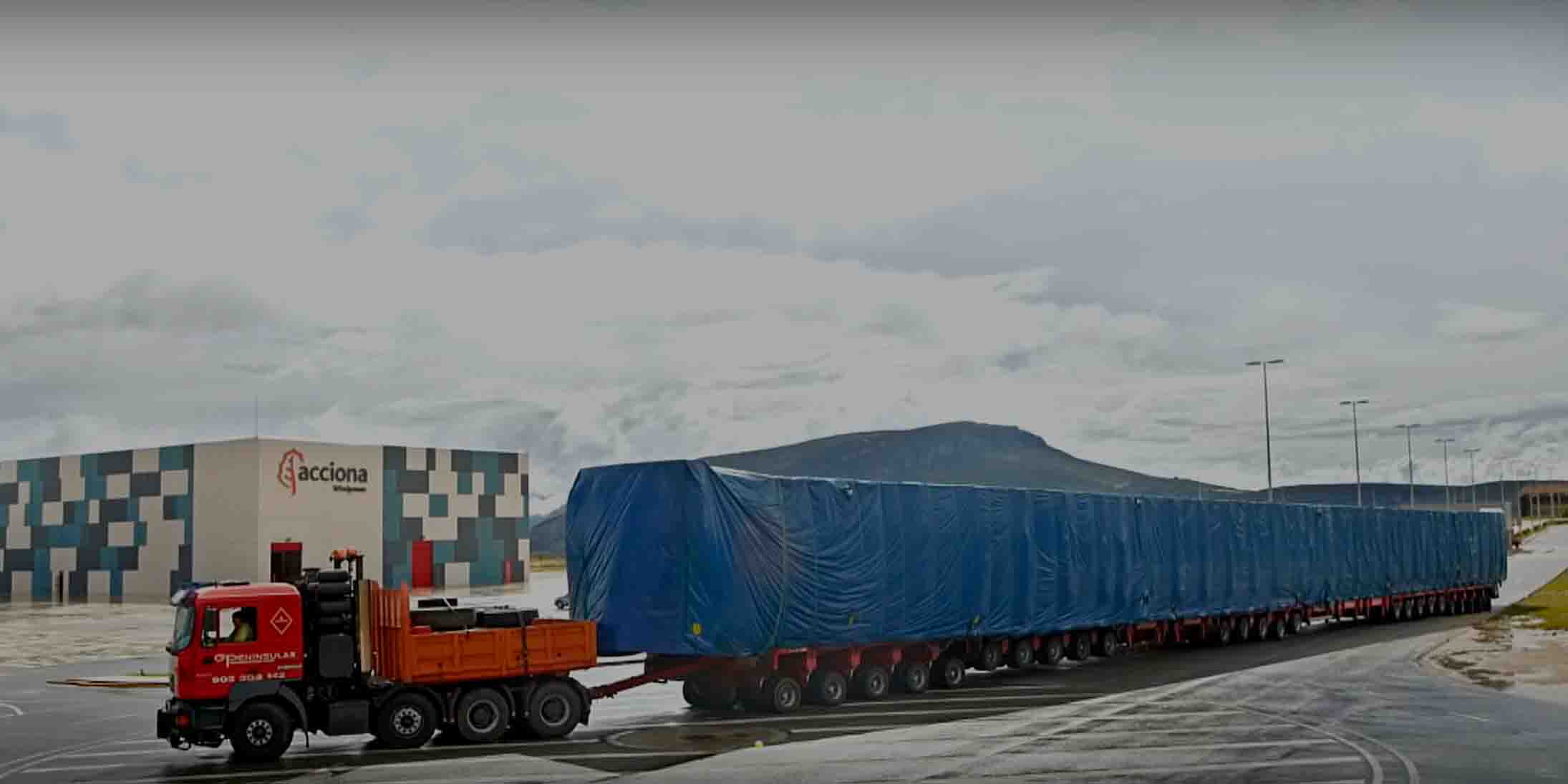 Transporte de aerogenerador