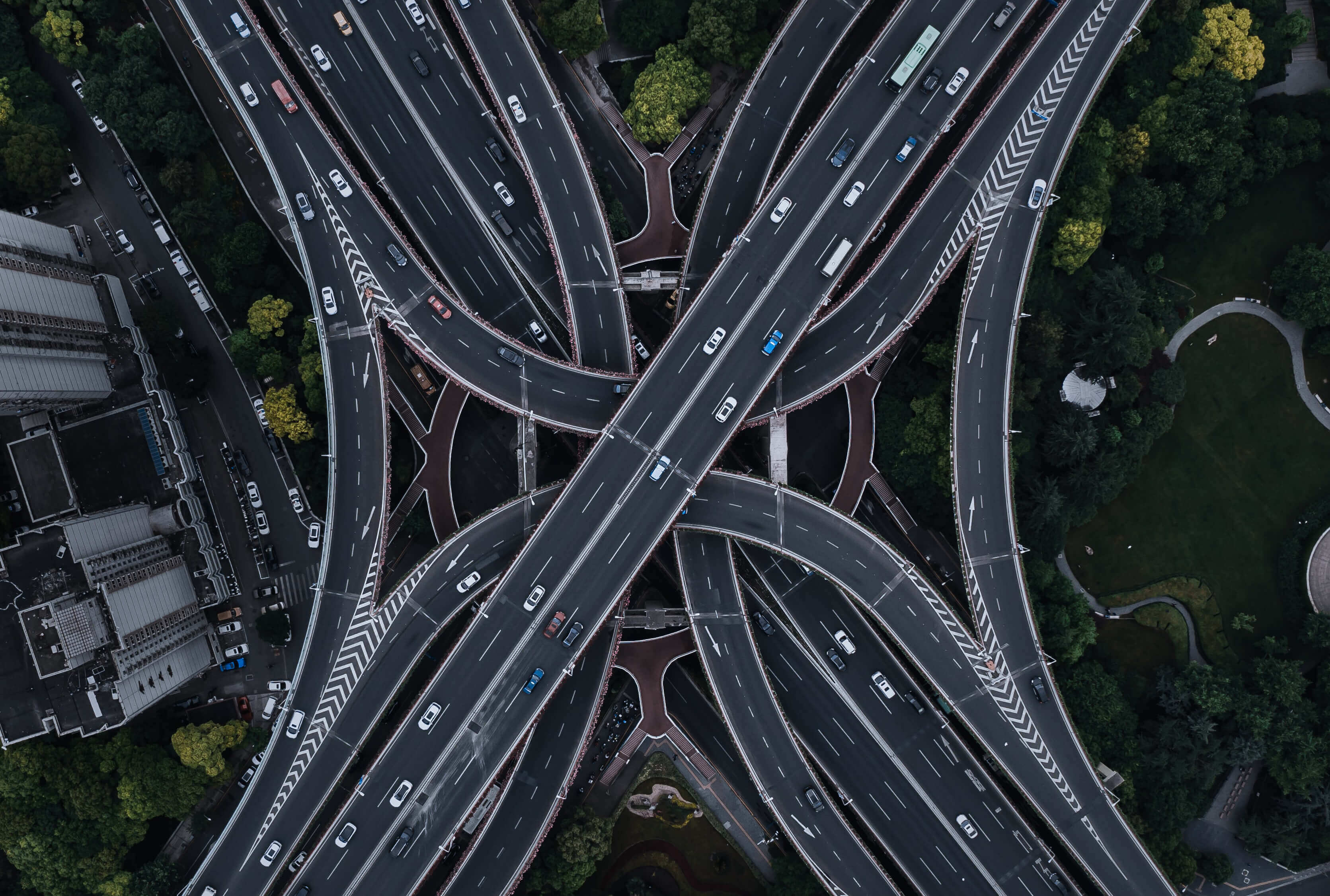 carreteras vista aérea